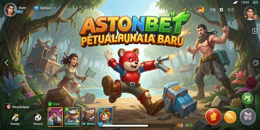 Screenshot utama ASTONBET menampilkan aksi seru dalam gameplay petualangan.