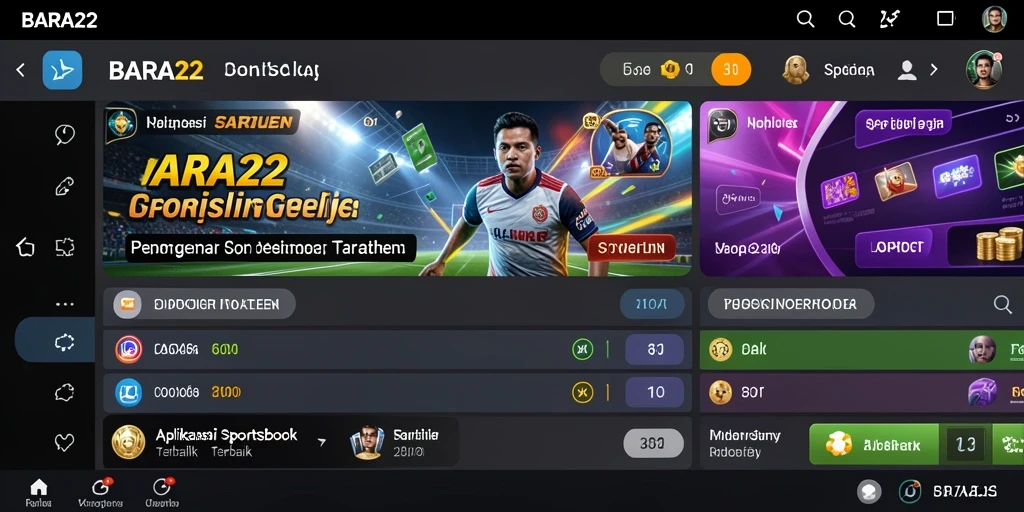Tampilan menarik dari gameplay BARA22 dalam taruhan Sportsbook.