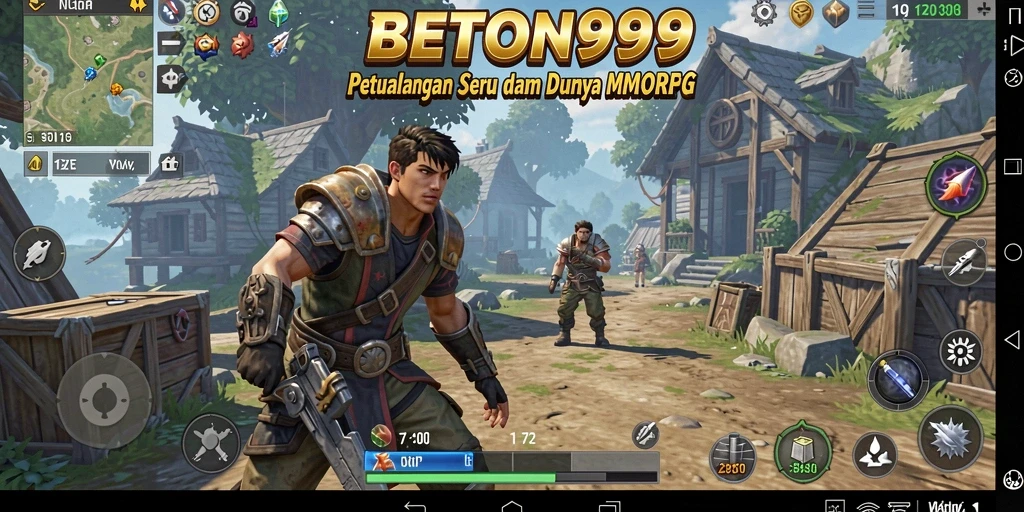 Screenshot BETON999 menunjukkan aksi petualangan seru dan interaksi pemain di dunia MMORPG.