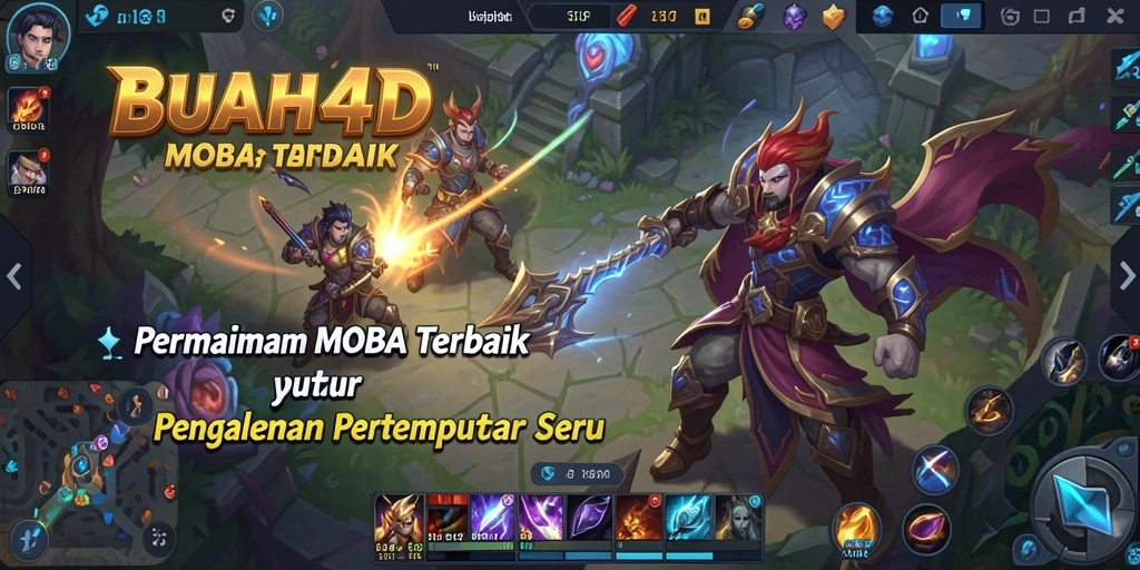 Screenshot dari gameplay seru BUAH4D yang menampilkan pertarungan tim.