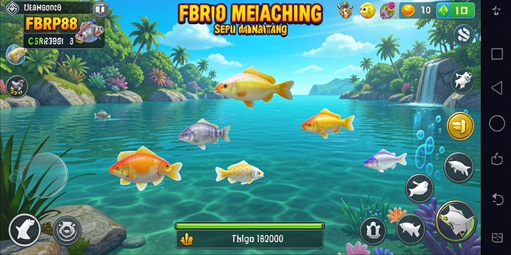 Tampilan gameplay FBRP88 dengan suasana memancing yang realistis.