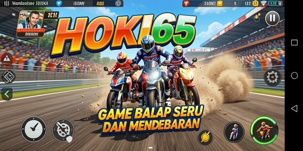 Tampilkan momen balapan intens di HOKI65 dengan grafis yang spektakuler.