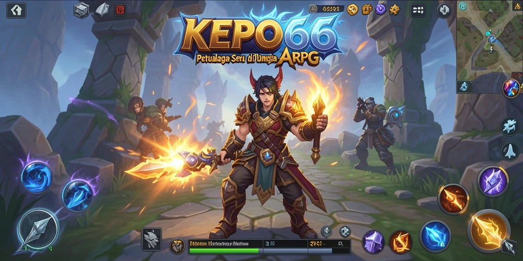 Screenshot permainan KEPO66, menampilkan aksi seru dalam pertarungan ARPG.