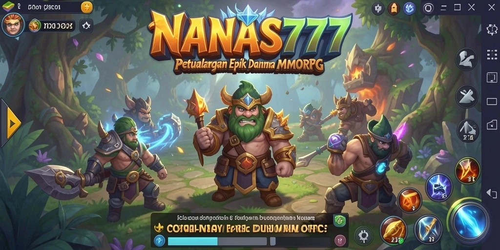 Tampilan gameplay epik dari NANAS777 yang penuh aksi dan petualangan.