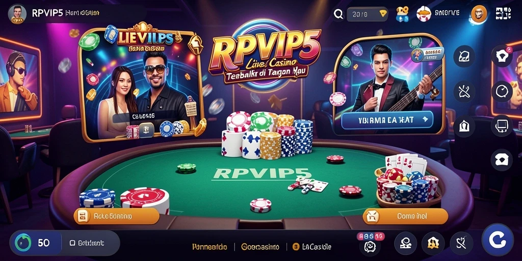 Tampilan gameplay RPVIP5 yang menarik dan interaktif saat bermain Live Casino.