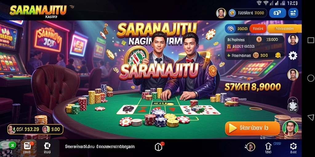 Gameplay menarik di SARANAJITU menampilkan momen mendebarkan kasino.