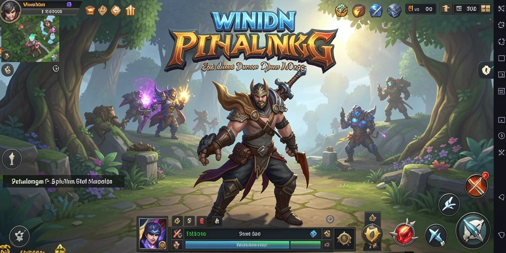 Tangkapan layar gameplay WINIDN menunjukkan aksi seru di dunia MMORPG.