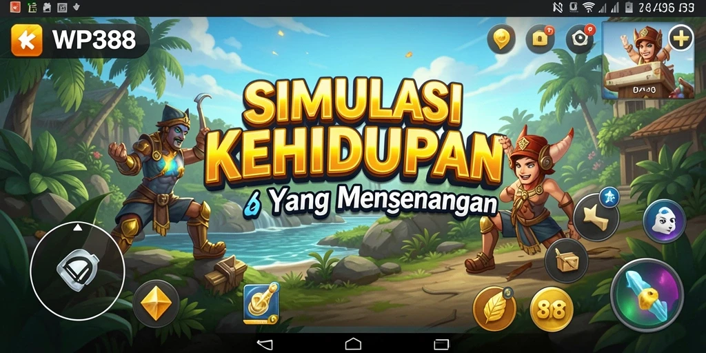 Screenshot dari gameplay WP888 yang menampilkan interaksi karakter.